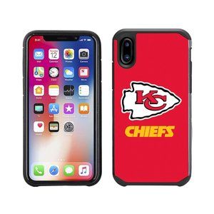 for iPhone XS Case Kansas City Chiefs Slim Lightweight NFL Licensed Red‎ Black